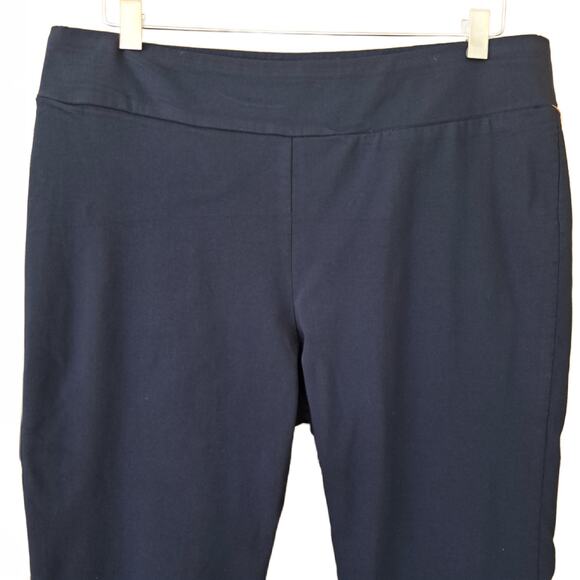 J. McLaughlin Masie Slim tapered Leg Stretch Pull-On Pants Size 12 Navy Blue - Picture 5 of 8